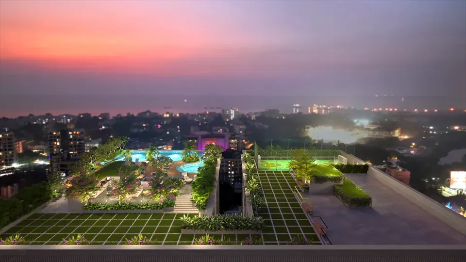 Aerial View of Amenity Deck